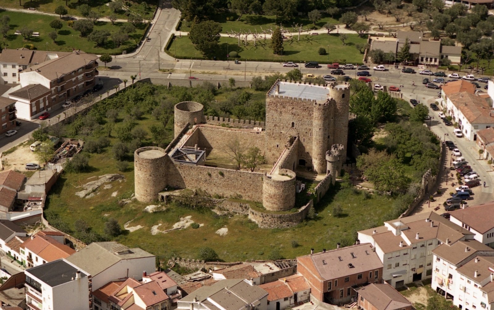 Vista aérea del castillo